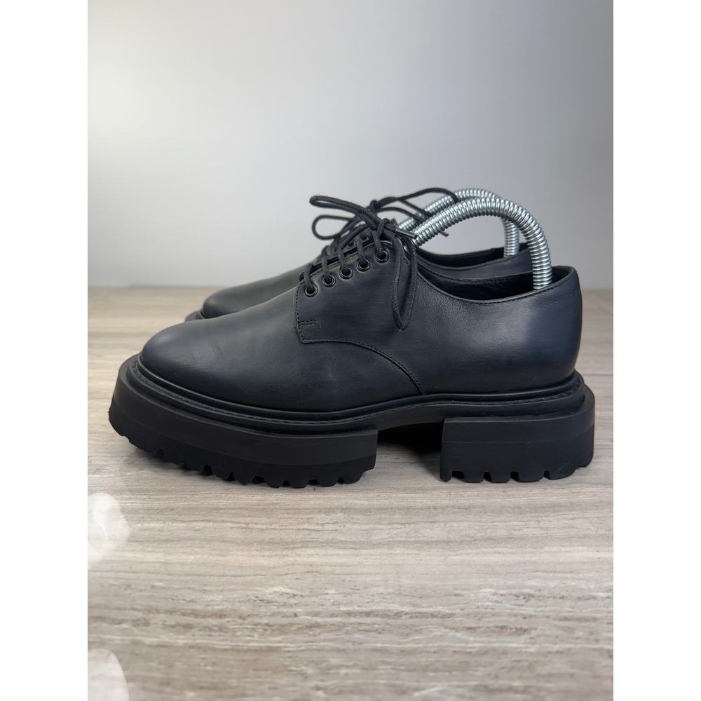COS Leather Derby Chunky Platform Lug Sole Lace Up Oxfords Black 37 Minimalist